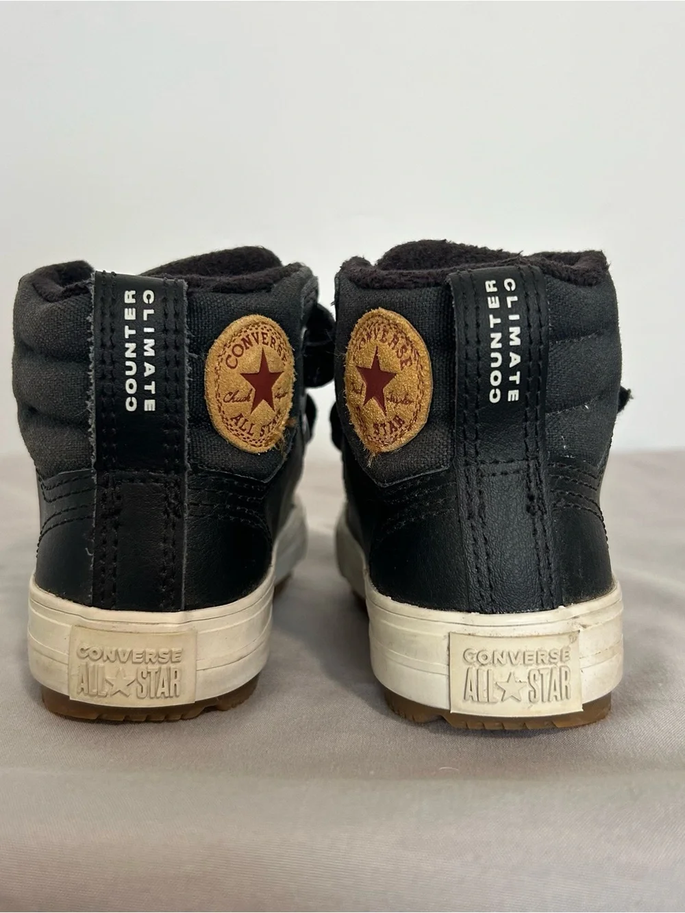 Converse Kids Black High-Top Velcro Sneakers Chuck Taylor